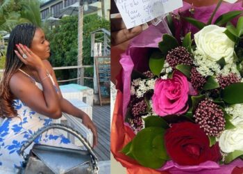 ObiDient lady receives flowers to console her over presidential election