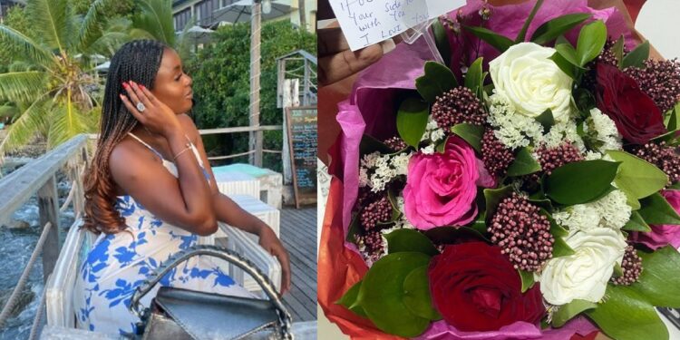 ObiDient lady receives flowers to console her over presidential election