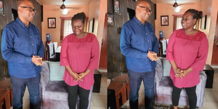 Peter Obi visits lady who was assaulted while voting in Lagos