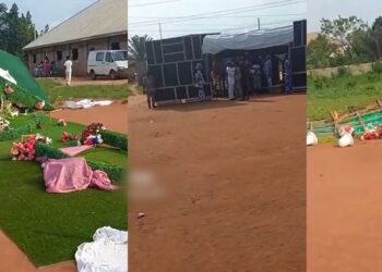 Wedding ends abruptly in Benin as bride discovers groom is a father of seven (Video)