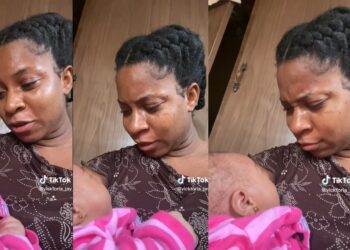 “How dare you?” – Nigerian mother queries her baby for having scanty hair (Video)