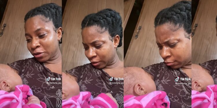 “How dare you?” – Nigerian mother queries her baby for having scanty hair (Video)