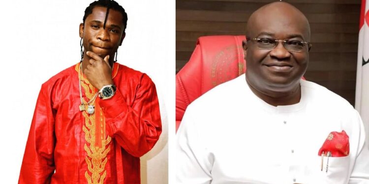 “You have broke mentality” – Rapper, Speed Darlington mocks Governor Ikpeazu [Video]