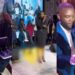 Nigerian man proposes to girlfriend with 7 rings during church service (Video)