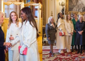 Singer, Tiwa Savage meets Queen Consort, Camilla, at Buckingham Palace (Photos)