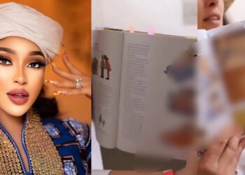 “Protect your kids” – Tonto Dikeh raises alarm about disturbing books that teach children about transgenderism, homosexuality and oral sxx (video)