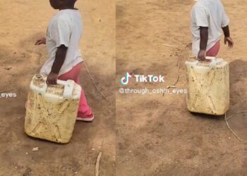 Mother shares video of little daughter fetching water after going from US to the village