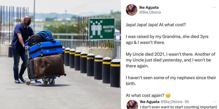 “To Japa is good but at what cost?” – US-based Nigerian man laments after missing over three important family events