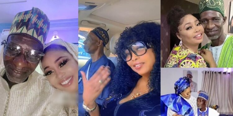 Mixed reactions as beautiful Nigerian lady proudly shows off her husband (Video)