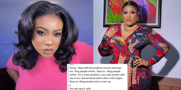 “Go ho0kup with your mother” – Actress, Nkechi Blessing slams man who asked to ‘ho0kup’ with her