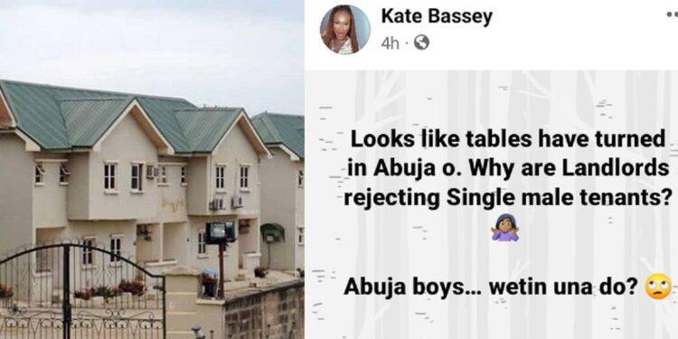 Lady reveals why Abuja landlords reject single male tenants