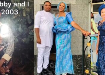 “Marry your best friend” – Lady advises as she shares before and after transformation of herself and her husband (Videos)