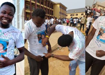 “Your dream for me has been achieved, but you are no more to witness it” – Young man pays tribute to his late mother as he signs out from polytechnic