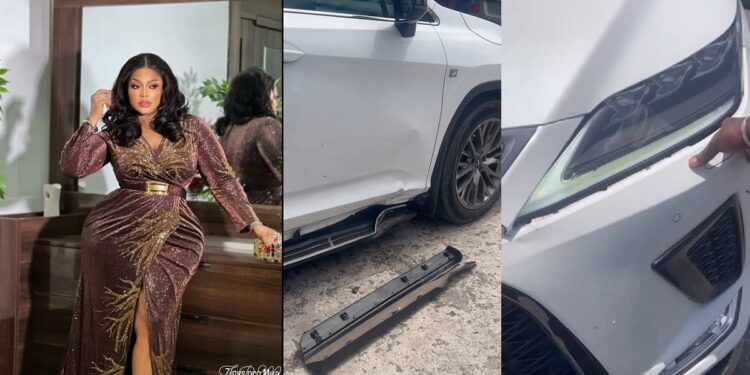 “My car just got bashed twice in a space of 10 minutes” – Actress Biodun Okeowo laments