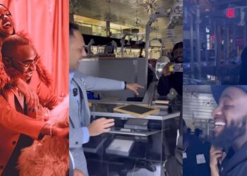 Davido screams in shock as magician correctly guesses his next vacation destination with wife, Chioma  (Video)