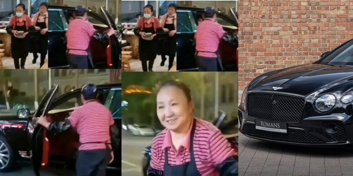 Dishwashing woman goes viral after arriving at her restaurant job in a