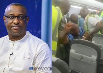 Festus Keyamo reacts to video of a man being removed from an aircraft after delaying the flight and protesting Tinubu