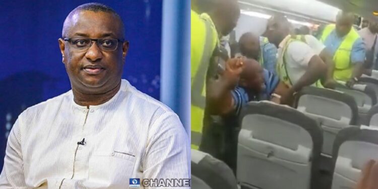 Festus Keyamo reacts to video of a man being removed from an aircraft after delaying the flight and protesting Tinubu