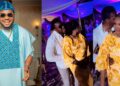 Actor, Ayo Olaiya reacts after being dragged for holding married colleague, Abiola Adebayo’s waist during child’s naming ceremony (Video)