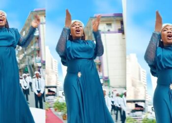 Double Celebration: Gospel singer, Mercy Chinwo spotted with visible baby bump as she unveils new project (video)