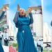 Double Celebration: Gospel singer, Mercy Chinwo spotted with visible baby bump as she unveils new project (video)