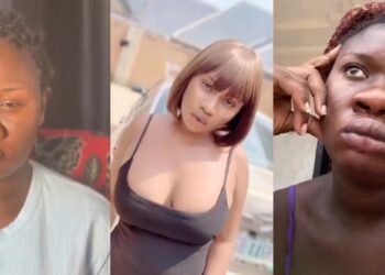 Lady causes stir with pregnancy transformation (Video)