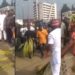 Protesters storm INEC office in Port Harcourt with native doctor (Video)