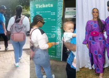 “Na mumu dey put mouth for husband and wife matter” – Netizens react as Sina Rambo and wife reconcile after messy drama