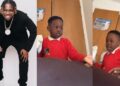 “Hear as accent sweet for his mouth” – Fans gush as Zlatan’s lookalike son politely kicks singer off his bed in cute video (Watch)