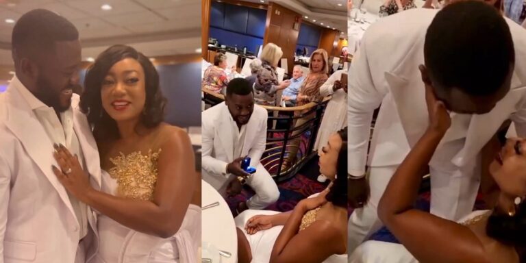 Actor, Deyemi Okanlawon proposes to his wife again on their 10th wedding anniversary (Video)