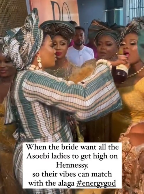 Nigerian bride feeds
