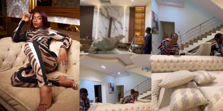 “If you wanna sit on this, you go baff” – Actress, Chioma Akpotha flaunts exquisite home makeover (Video)