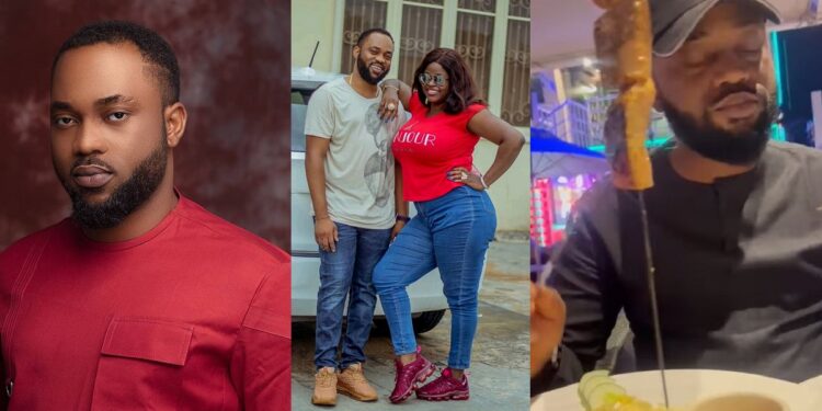 “Hallelujah!” – Actor, Damola Olatunji celebrates after Bukola Arugba announced their split (Video)