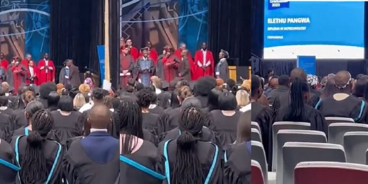 Heartbreaking moment father received diploma certificate on behalf of son who passed away a day before graduation (Video)