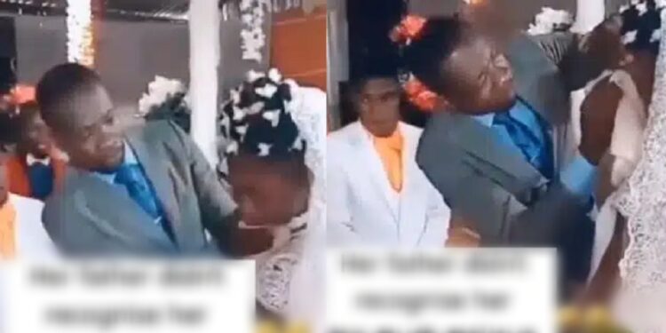 Father wipes off daughter’s makeup on her wedding day because ‘he couldn’t recognize her’ (Video)