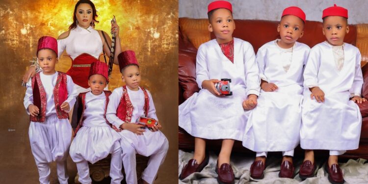Fani Kayode’s ex-wife, Precious Chikwendu pens emotional note to their triplets as they celebrate their birthday