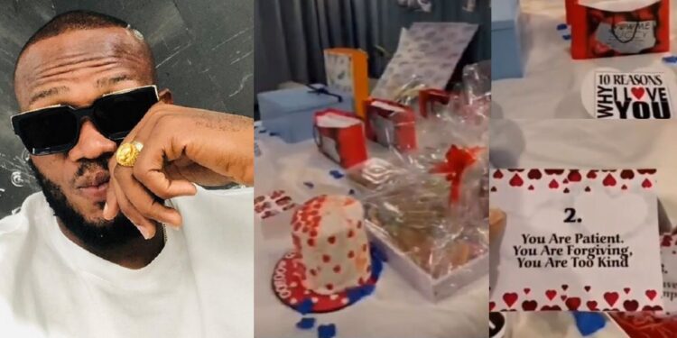 Businessman IVD shows off romantic gifts he received from lover on birthday (Video)