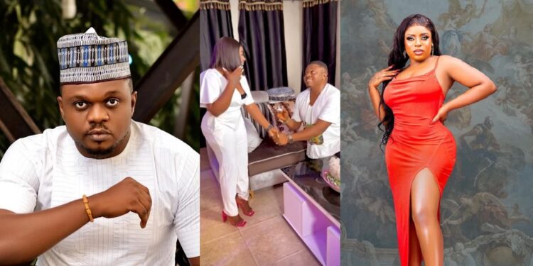 “Smart guy” – Mixed reactions as actor, Ken Erics finally breaks silence on engagement to Mr Ibu’s daughter, Jasmine