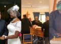Heartbreaking moment BBNaija star, Ka3na broke down in uncontrollable tears during husband, Mr Jones’ funeral in London (Video)