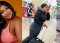 Laide Bakare in awe of new airport terminal in Lagos as she returns home (Video)