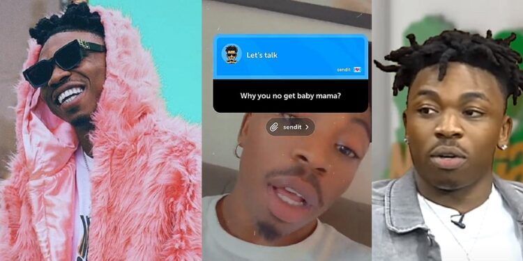 Singer, Mayorkun replies fan who asked why he doesn’t have a baby mama (Video)