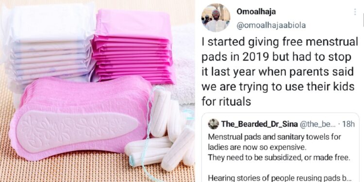 “I started giving free menstrual pads in 2019 but had to stop it when parents said we are trying to use their kids for rituals” – Nigerian man says