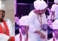 “Ooni’s house of commotion” – Netizens react to video of Ooni of Ife’s wives seemingly snubbing each other at an event (Watch)