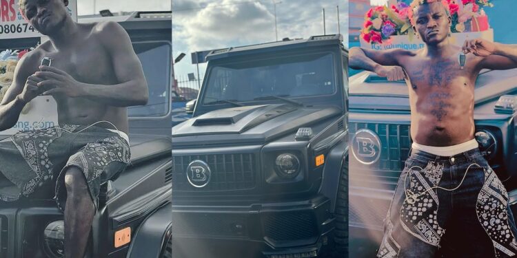 “Na God dey run am” – Singer Portable brags as he shows off brand new Brabus G-Wagon, weeks after acquiring Range Rover (Photos/Video)