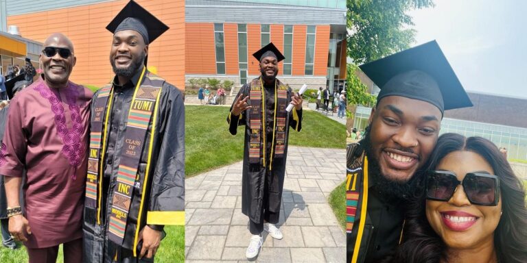 Actor, Richard Mofe-Damijo shares rare family photos as his son graduates from university