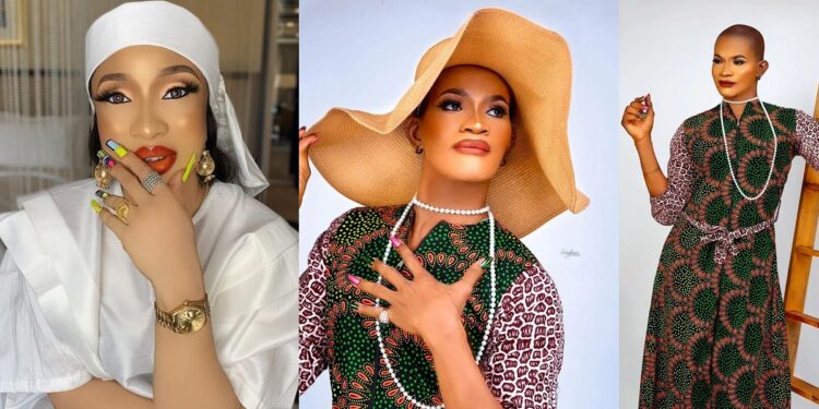 Actress, Tonto Dikeh reacts as colleague, Uche Maduagwu debuts new look, name (Photos)