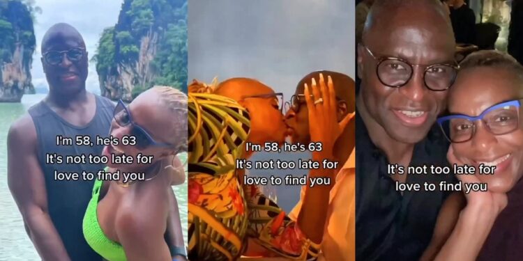 “It’s not too late for love to find you” – 58-year-old lady inspires single and searching peeps as she shares her love story (WATCH)