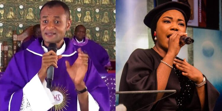“Mercy Chinwo charges N10 million to perform in churches” – Rev. Fr. Oluoma reveals as he speaks about churches turning worship into entertainment (Video)
