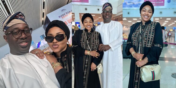 Actress, Mercy Aigbe heads to Mecca for the first time with her husband, Kazim Adeoti (Photos)