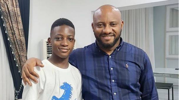 Yul Edochie and first son 1